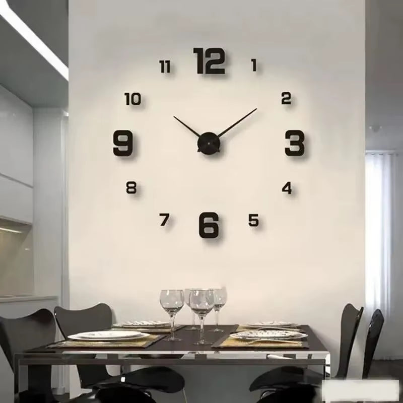Reloj de Pared DIY Creativo Sin Marco Decorativo y Silencioso para Hogar u Oficina
