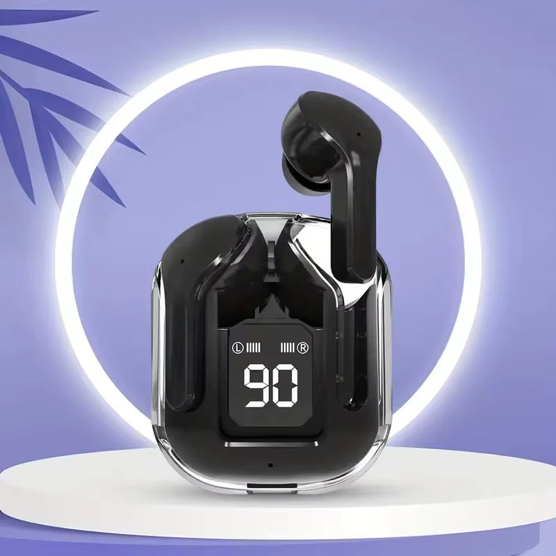 Auriculares Bluetooth Inalámbricos T2 Originales Transparentes HIFI con Pantalla LED y Sonido Estéreo