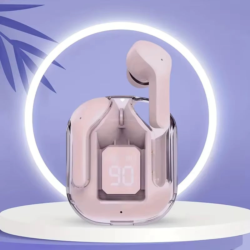Auriculares Bluetooth Inalámbricos T2 Originales Transparentes HIFI con Pantalla LED y Sonido Estéreo