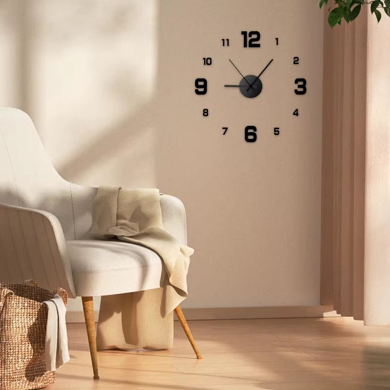 Reloj de Pared DIY Creativo Sin Marco Decorativo y Silencioso para Hogar u Oficina