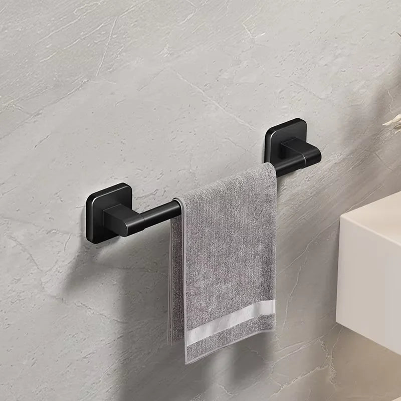 Toallero de Pared para Baño Doble Barra 2 Niveles Sin Taladro 30/40/50CM ABS Multifuncional