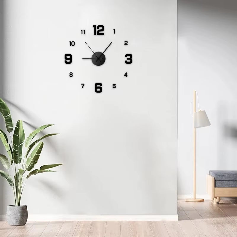 Reloj de Pared DIY Creativo Sin Marco Decorativo y Silencioso para Hogar u Oficina