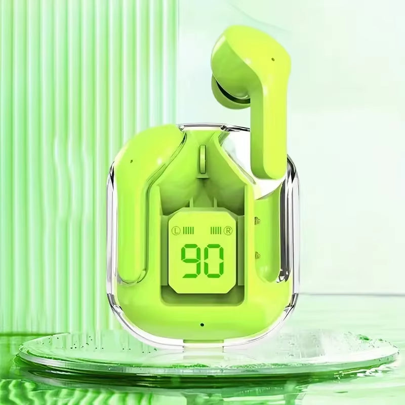 Auriculares Bluetooth Inalámbricos T2 Originales Transparentes HIFI con Pantalla LED y Sonido Estéreo
