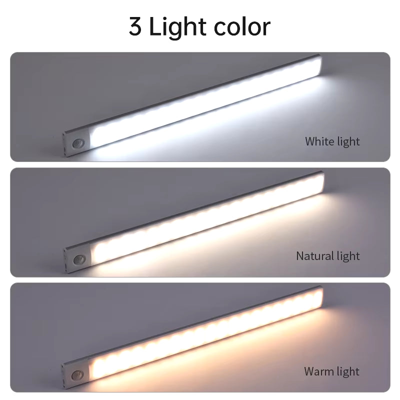 Luz LED con Sensor de Movimiento Inalámbrica Recargable USB para Cocina, Armario y Gabinete