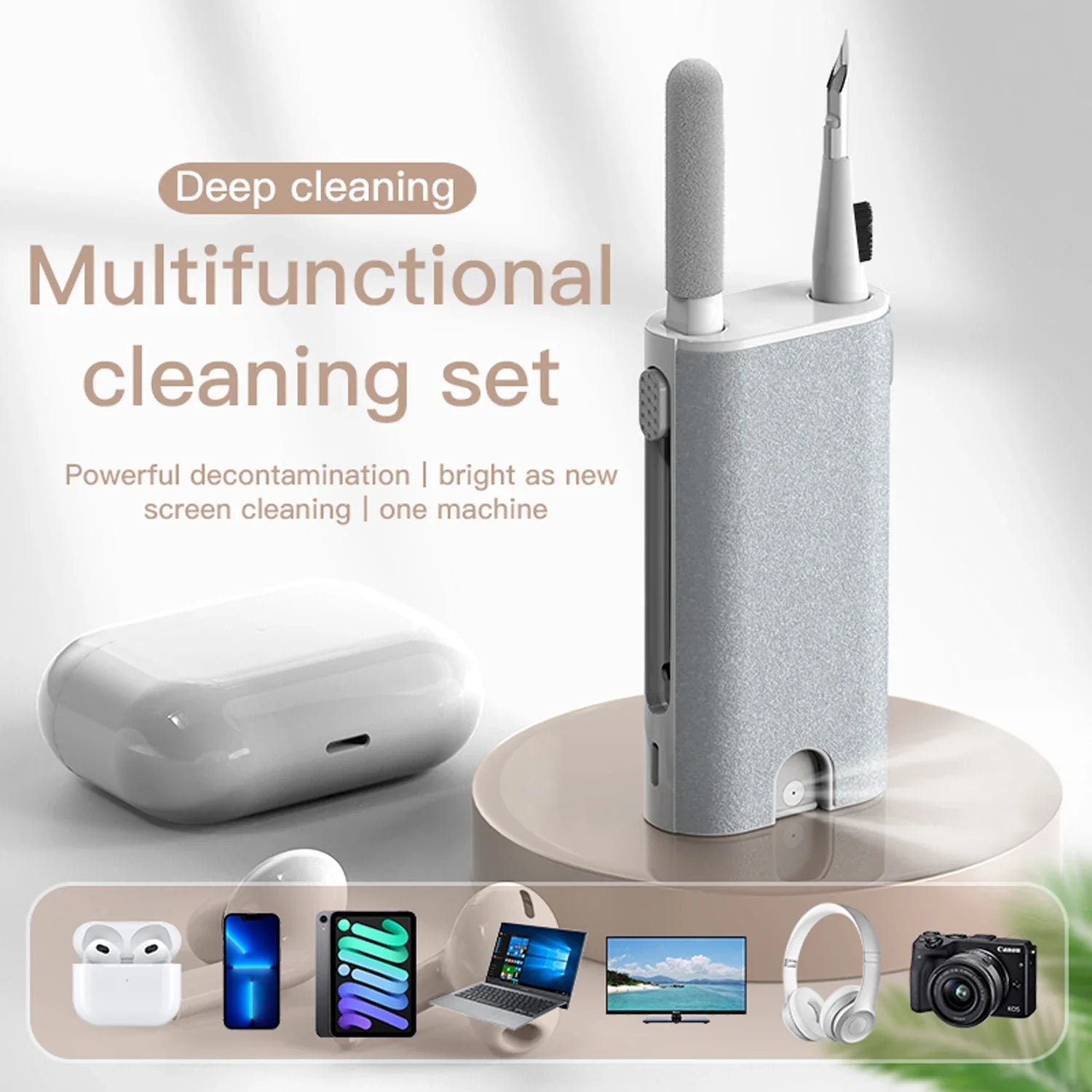 Kit de Limpieza Electrónica 8 en 1 Multifuncional para Auriculares, Teclado, Laptop, Celular, PC y Cámara