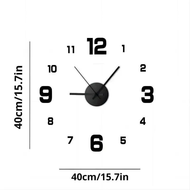 Reloj de Pared DIY Creativo Sin Marco Decorativo y Silencioso para Hogar u Oficina