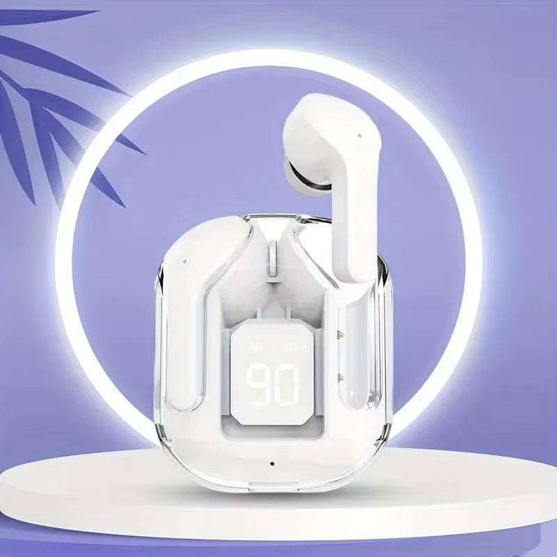 Auriculares Bluetooth Inalámbricos T2 Originales Transparentes HIFI con Pantalla LED y Sonido Estéreo