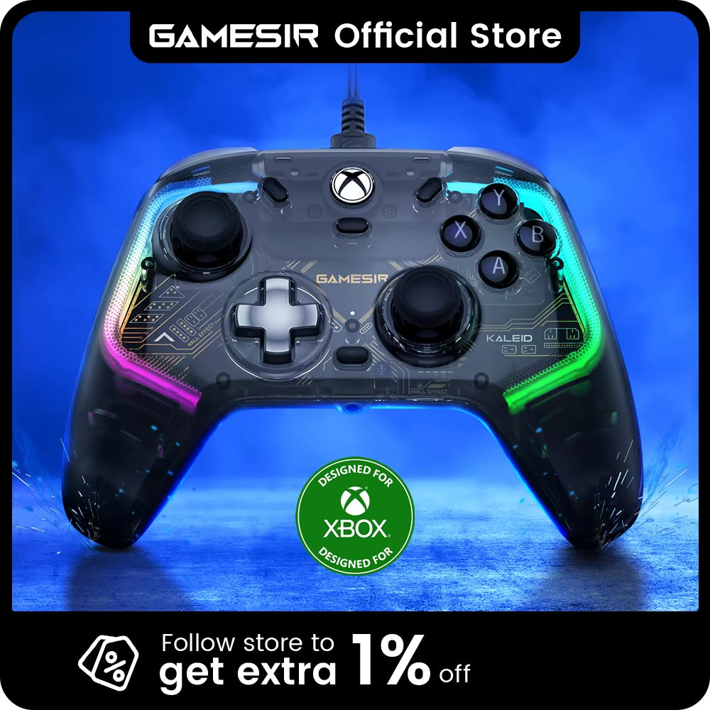 GameSir Kaleid Control Wired para Xbox Series X/S y Xbox One con Joystick de Efecto Hall