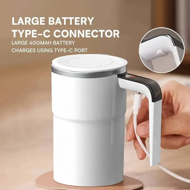 aza Eléctrica Auto Mezcladora 380ML IP67 Recargable USB con Pantalla Digital y Mezcla Automática Magnética