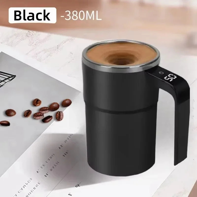 aza Eléctrica Auto Mezcladora 380ML IP67 Recargable USB con Pantalla Digital y Mezcla Automática Magnética
