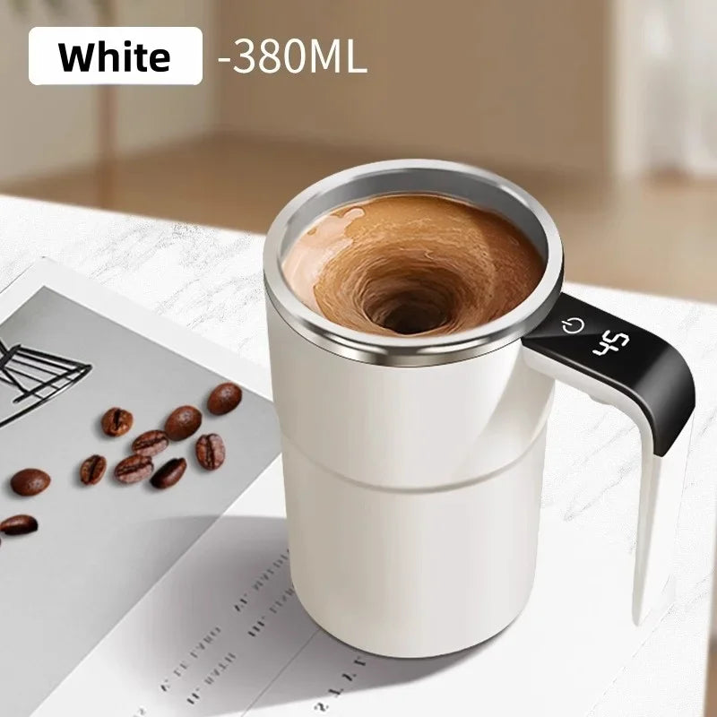 aza Eléctrica Auto Mezcladora 380ML IP67 Recargable USB con Pantalla Digital y Mezcla Automática Magnética