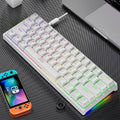 Teclado Mecánico Gamer USB K620 Mini RGB Retroiluminado 60% Hot Swap con Keycaps PBT para PC y Laptop