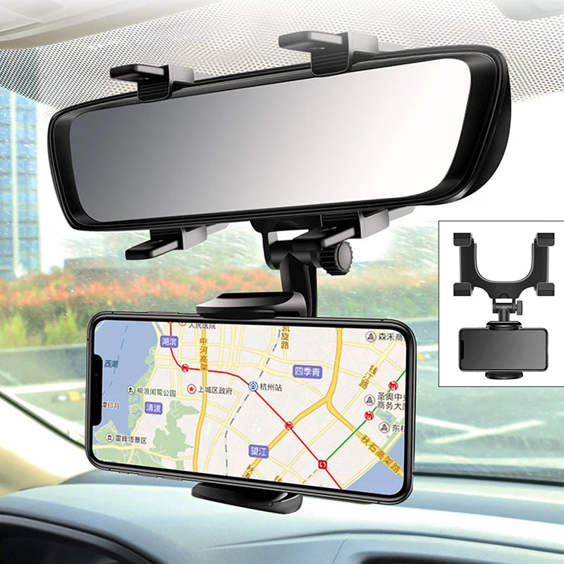 Soporte para Celular de Auto 360° Ajustable Telescópico para iPhone y GPS Universal