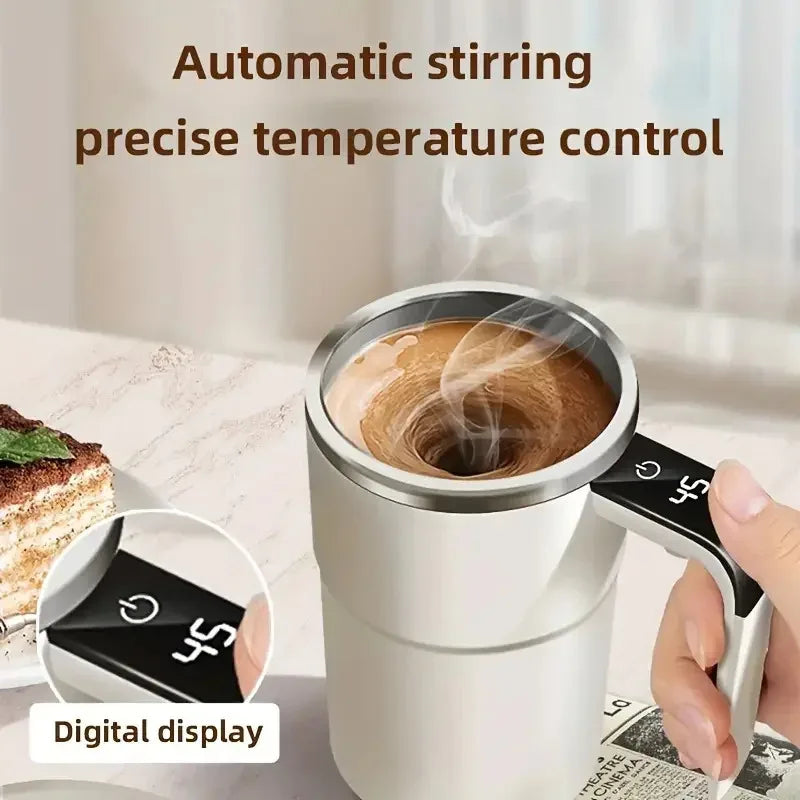 aza Eléctrica Auto Mezcladora 380ML IP67 Recargable USB con Pantalla Digital y Mezcla Automática Magnética