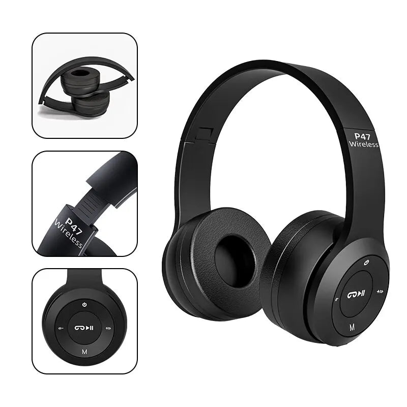 Auriculares Bluetooth 5.0 P47 TWS Stereo con Micrófono para Samsung, iPhone, Android e IOS