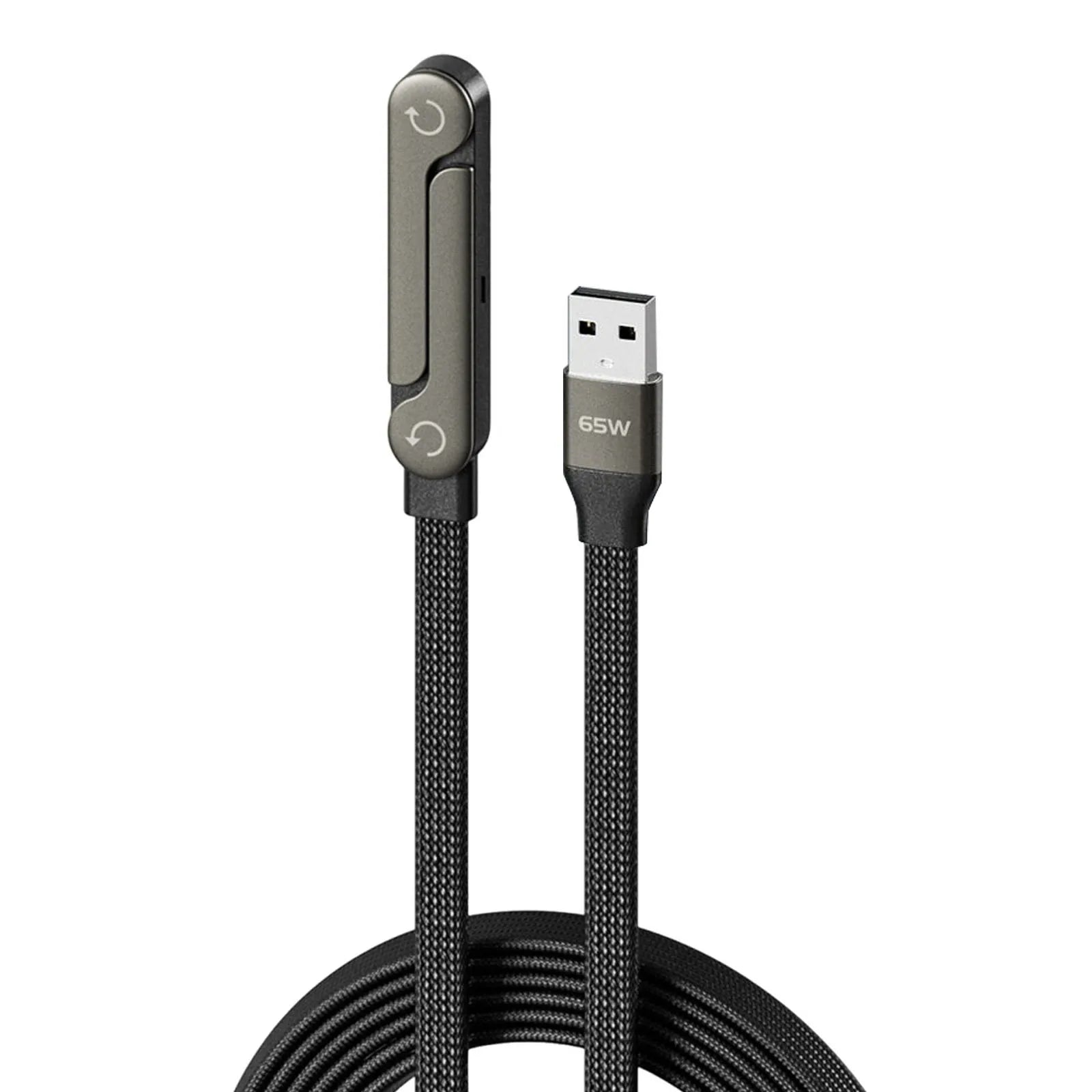 Cable de Carga Rápida 240W/65W con Soporte Plegable para Celular Compatible con iPhone y Smartphones/Tablets