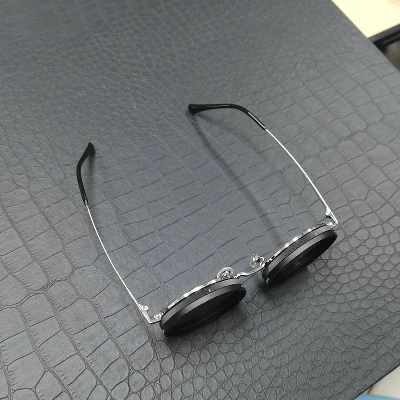 Gafas de Sol Polarizadas Vintage Steampunk UV400 con Oscurecimiento Ajustable Manual ND 1~9 para Pesca y Exterior