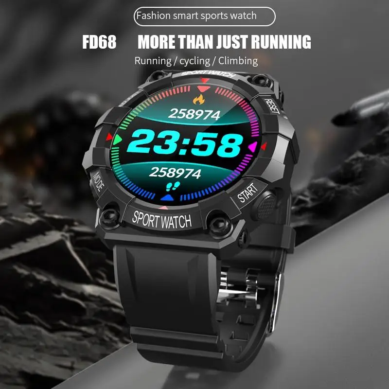 Smartwatch FD68 Bluetooth Táctil para Hombre y Mujer Compatible con iOS y Android