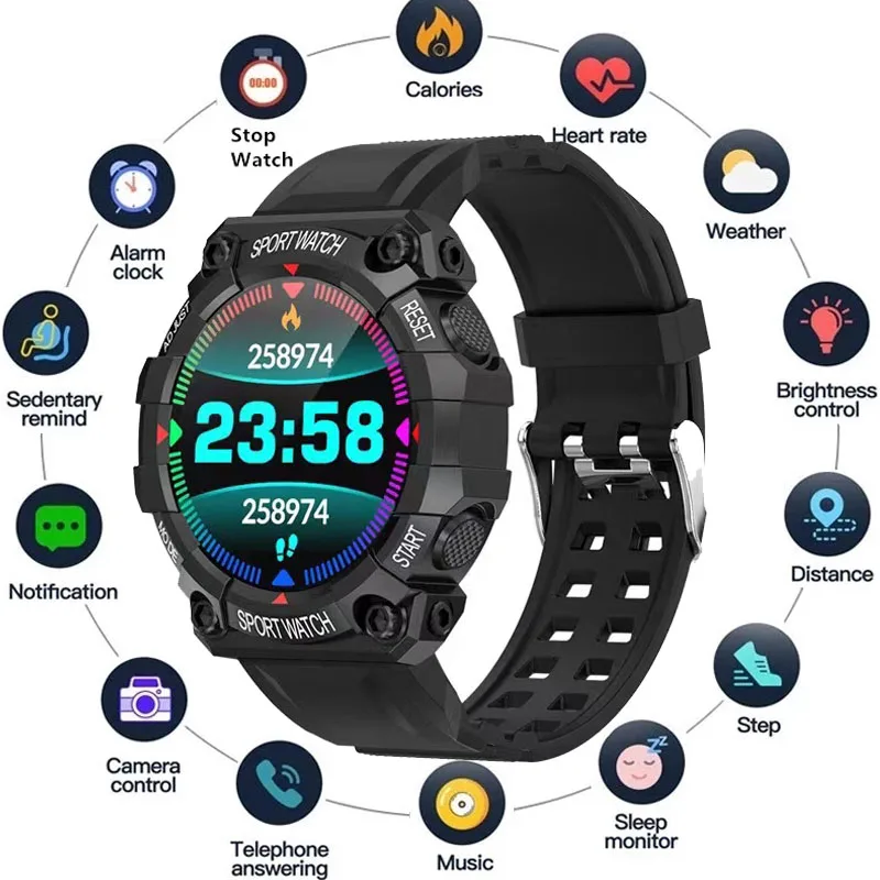 Smartwatch FD68 Bluetooth Táctil para Hombre y Mujer Compatible con iOS y Android