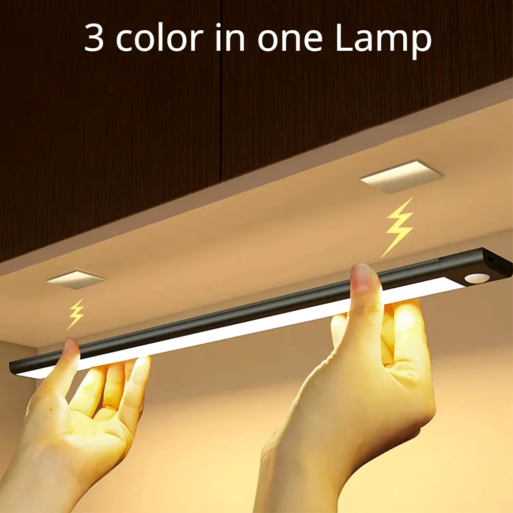 Luz LED con Sensor de Movimiento Inalámbrica Recargable USB para Cocina, Armario y Gabinete